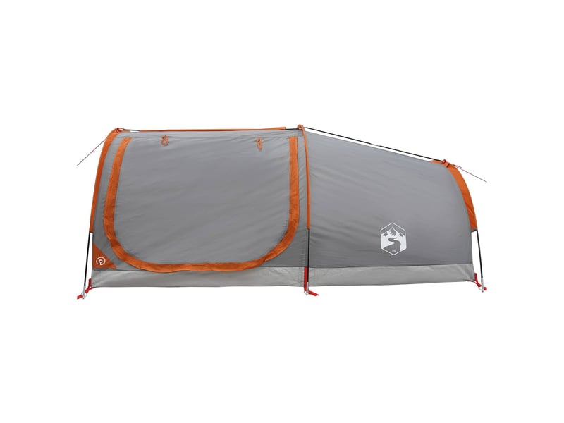 Tente de camping, tente de randonnée imperméable 1 personne gris et orange - Conforama E