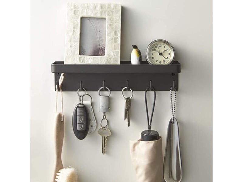  Crochets de support mural et porte-clés pour mur décoratif, organisateur de porte-clés -noir  - Conforama B