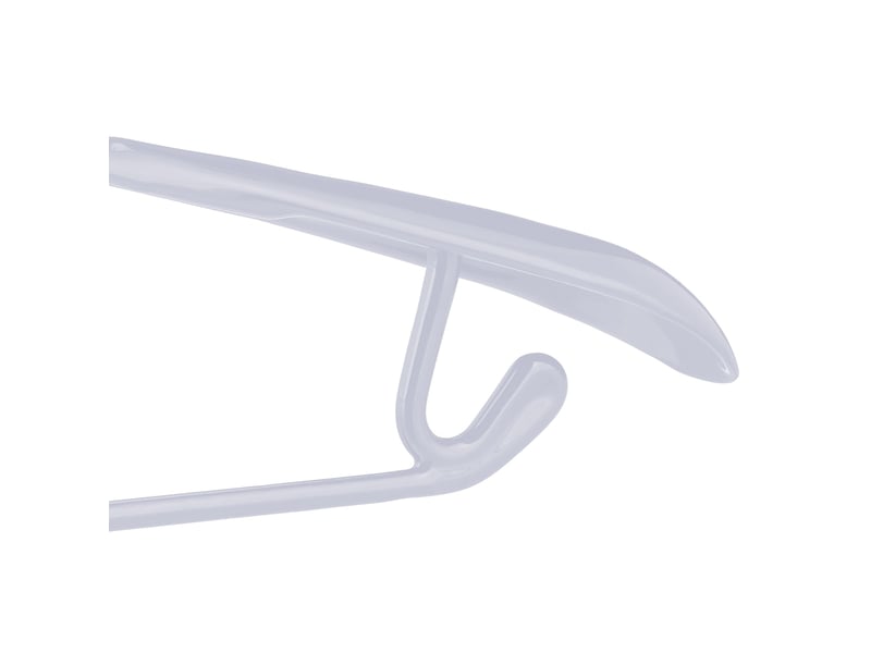  Lot de 10 cintres antidérapants pour costumes support large 19 x 45 x 3,5 cm en métal gris clair 13_0009019  - Conforama E