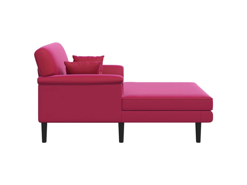  Chaise longue, chaise de salon bordeaux velours cf28543  - Conforama D