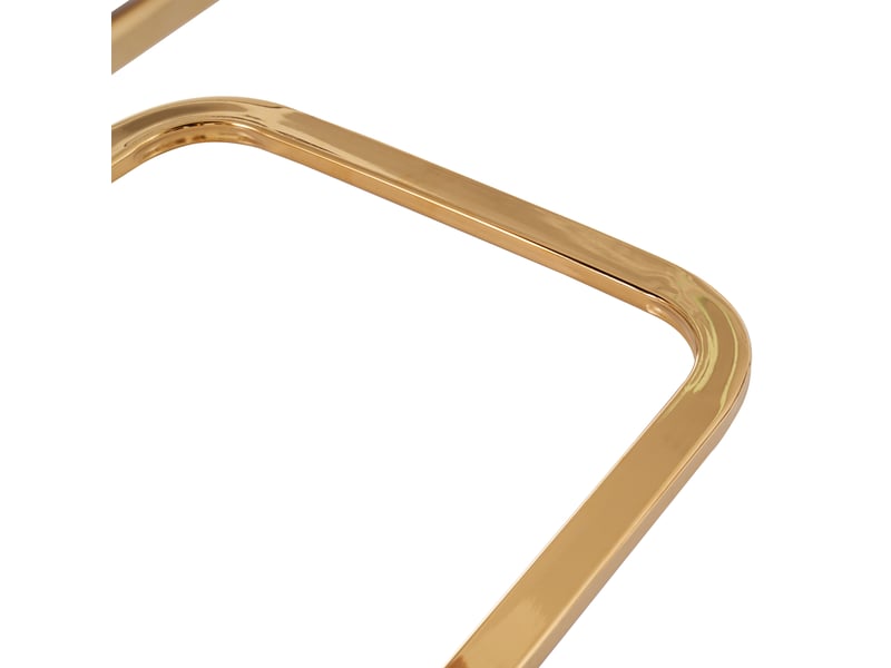  Lot de 6 chaises de salle à manger,avec pieds métal doré,velours,beige  - Conforama E
