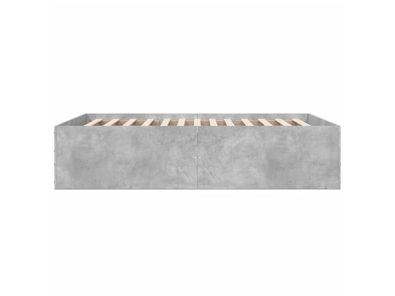  Lit double- lit adulte -  cadre de lit sans matelas gris béton 120x190 cm  - Conforama D