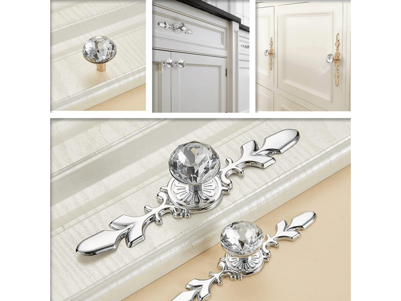  (paquet de 10, 17 cm) poignées de tiroir en diamant de cristal pour la décoration de la cuisine, de la chambre à coucher et de la salle de bain  - Conforama B