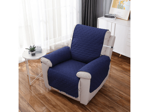 Housse fauteuil relax 1 place, housse de canapé protecteur inclinable imperméable pour chambre bleu marine 55 x 200 cm