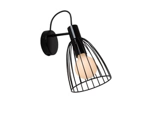Applique murale 1xe27 40w dimmable métal noir - lucide - macarons