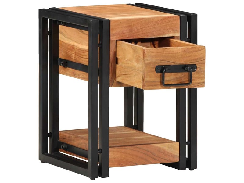  Table de chevet - cabinet de chevet - table de nuit 2 pc marron 30 x 30 x 40 cm  - Conforama A