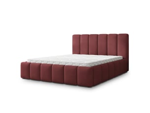 Lit coffre 200x200 cm <strong>MASSENO</strong>  <strong></strong> coloris rouge