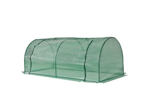 Serre, serre chaude avec porte, châssis froid, abri pour plantes, culture végétale, acier, plastique, 200 x 100 x 80 cm, verte
