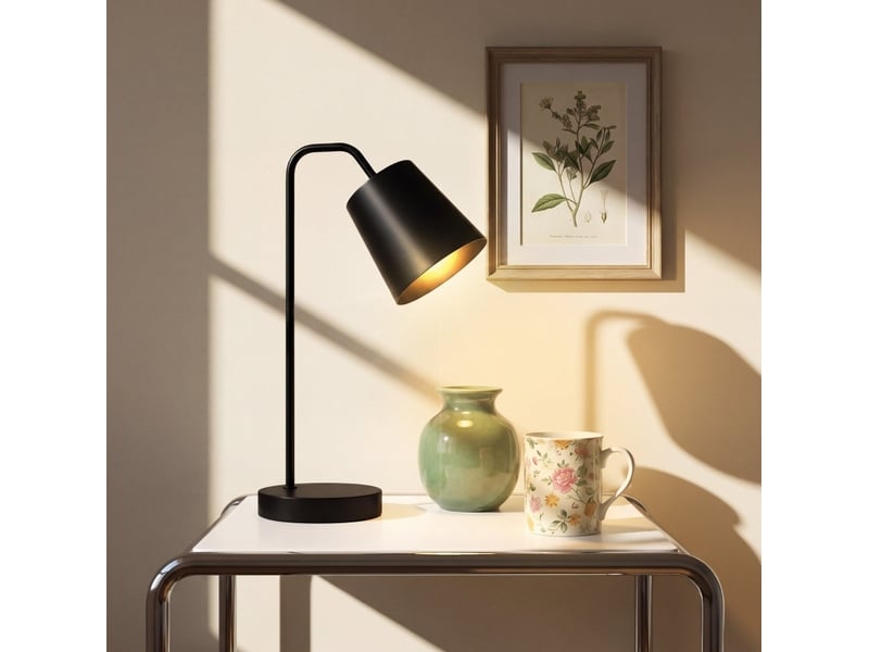  Lot de 2 lampes de table 28x15x41 cm usb-a usb-c métal noir  - Conforama C
