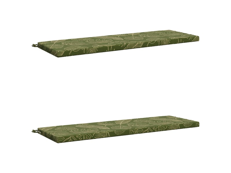  Lot de 2 coussins de banc, coussins d'assise soest 100 % polyester modèle feuille cf56815  - Conforama A