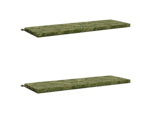 Lot de 2 coussins de banc, coussins d'assise soest 100 % polyester modèle feuille cf56815