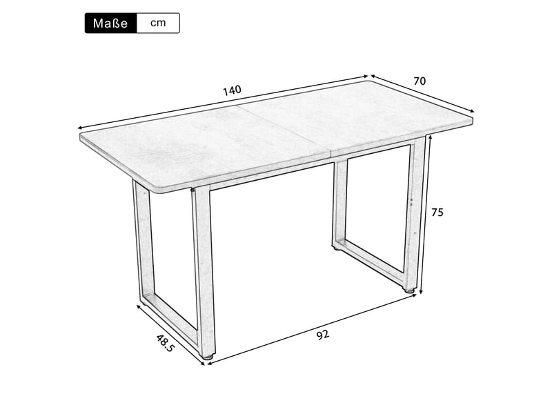  Chaise de salle à manger avec dossier en rotin et pieds métalliques, table rectangulaire style industriel, en velours et panneau de particules, noir et gris  - Conforama E