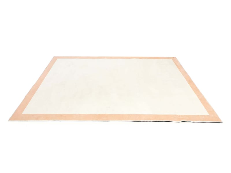  Tapis de salon chambre  peluche courte haute densité motifs unie crème  antidérapant 160x230cm  - Conforama A