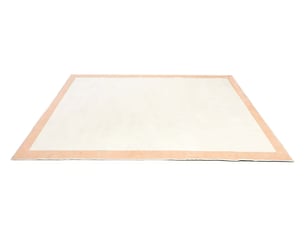 Tapis de salon chambre  peluche courte haute densité motifs unie crème  antidérapant 160x230cm