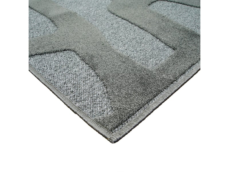  Tapis relief graphique gris 160x230  - Conforama C