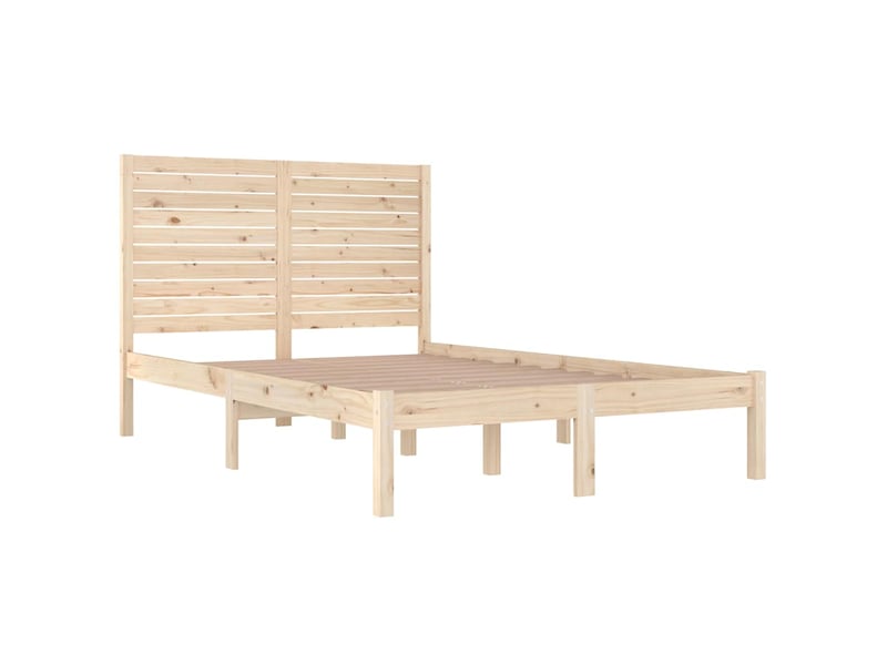  Lit double- lit adulte -  cadre de lit sans matelas 120x190 cm bois massif  - Conforama C