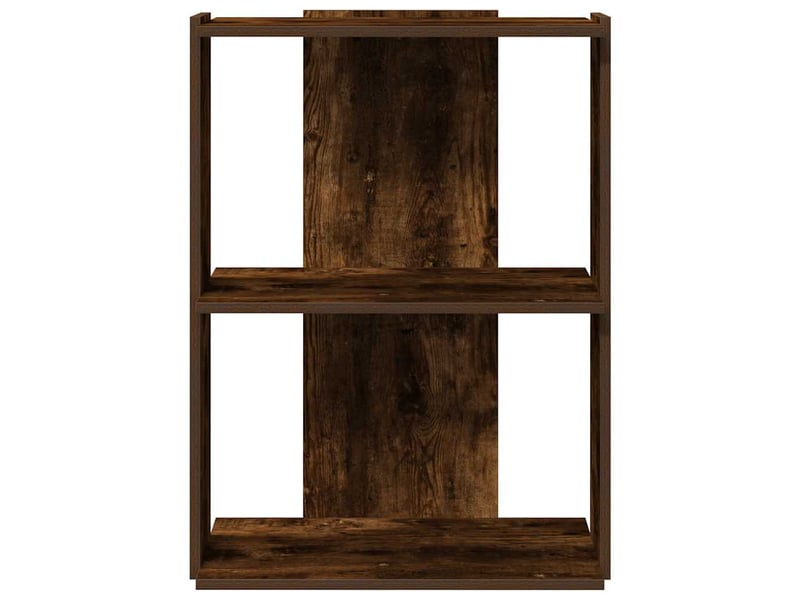  Bibliothèque 3 niveaux, armoire à livres chêne fumé 60x30x80 cm bois d'ingénierie  - Conforama D