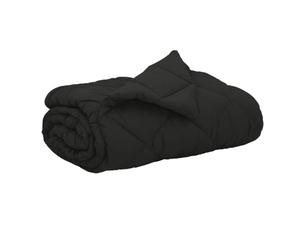 Duvet - couette d'été simple 240 x 260 cm été 200 gsm noir