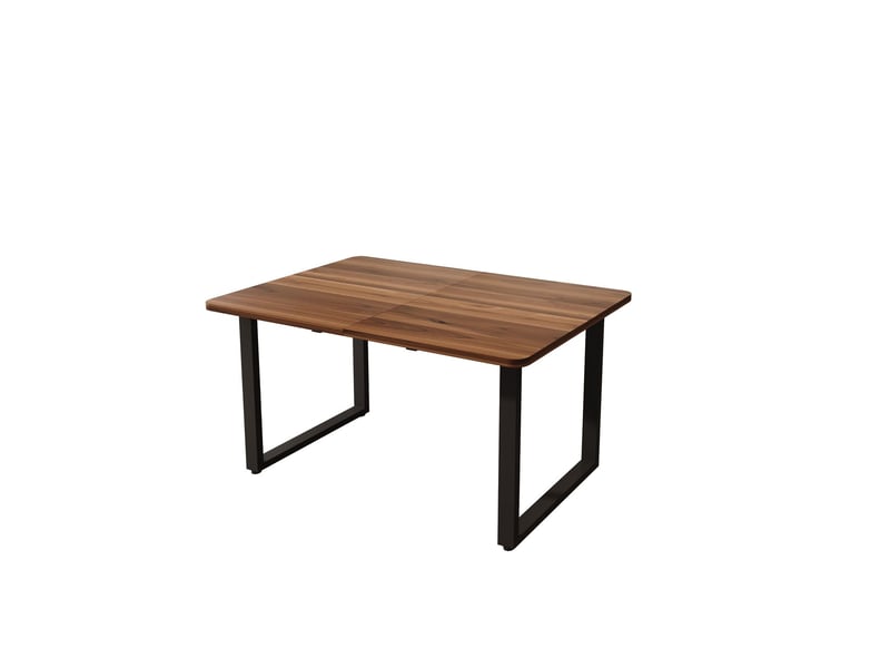  Table à manger 180220 x 80 cm table de salle à manger extensible 3 longueurs réglables 6 à 10 places forme rectangulaire pieds en métal style simple coloris noyer  - Conforama D