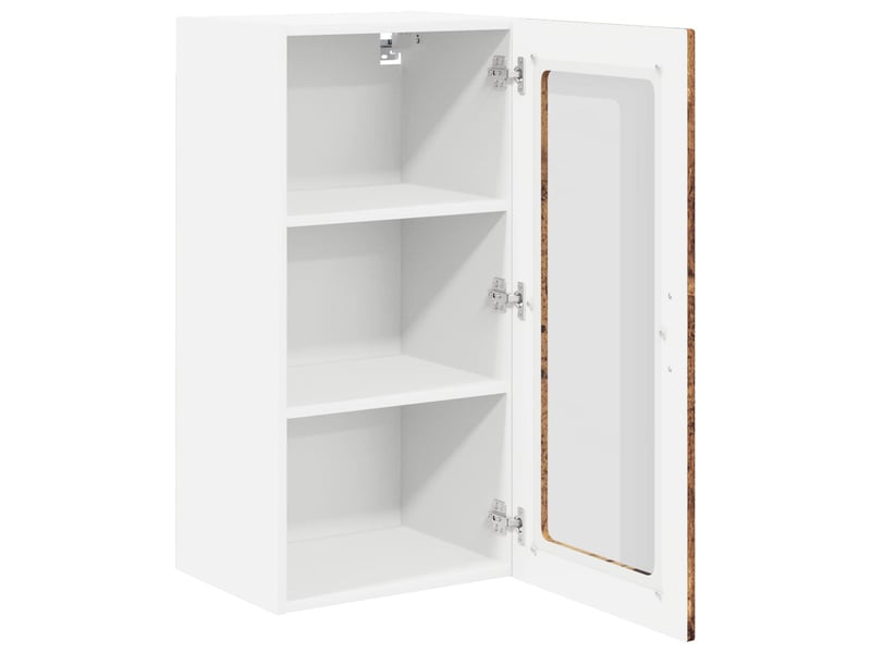 Cabinet en verre mural 2 pcs bois ancien bois d'ingénierie shl1319 - Conforama E