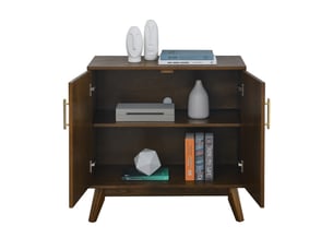 Buffet 2 porte(s) 0 tiroir(s) MODENVIE - 80 cm coloris bois foncé