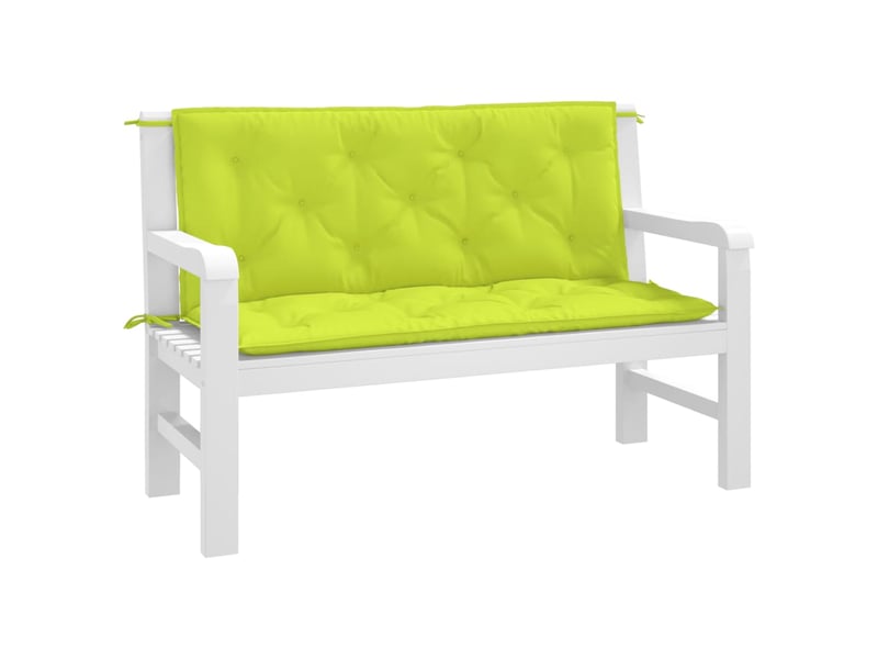  Lot de 2 coussins de banc de jardin, coussins d'assise vert vif tissu oxford cf58712  - Conforama C