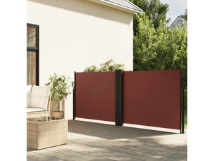 Auvent latéral rétractable, store latéral marron 120x1200 cm