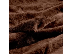 Plaid uni en flanelle flanou 125x150cm choco