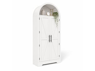 Vitrine coloris blanc 3 étagère(s) MEUBLIV - 70 cmx170 cm