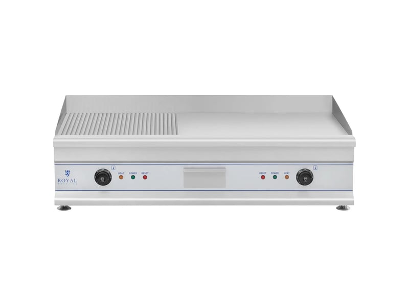 Plancha électrique nervurée - 100cm - 2 x 3.2kw acier inox professionnel 3614047  - Conforama C