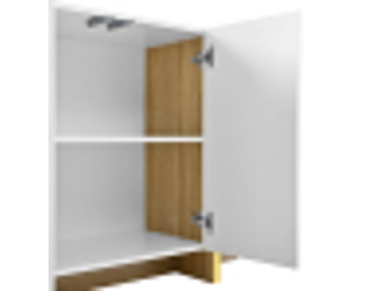  Ensemble meuble tv à façade rainurée, rangement multimédia, combinaison de panneaux pb et mdf, meuble de salon moderne  - Conforama D