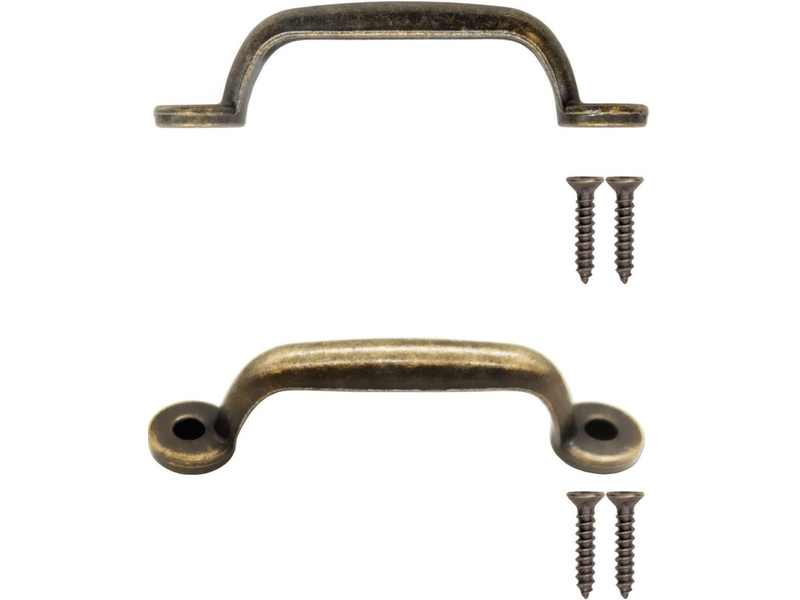  Jeu de 2 poignées de tiroir en bronze ancien (89 x 22 mm) pour tiroirs, armoires, coiffeuses, cuisines, buffets, placards  - Conforama B