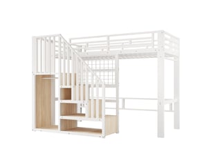 Lit mezzanine 90x200 cm MAISONORA   coloris blanc
