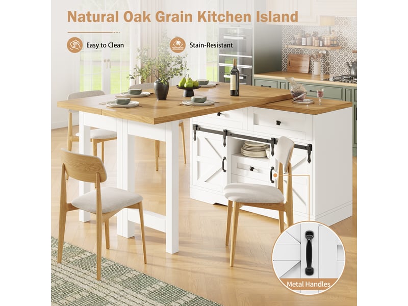  Îlot de cuisine, 120x40x72 cm, blanc cao-N620ZG260616W-conf-NEW - Conforama E