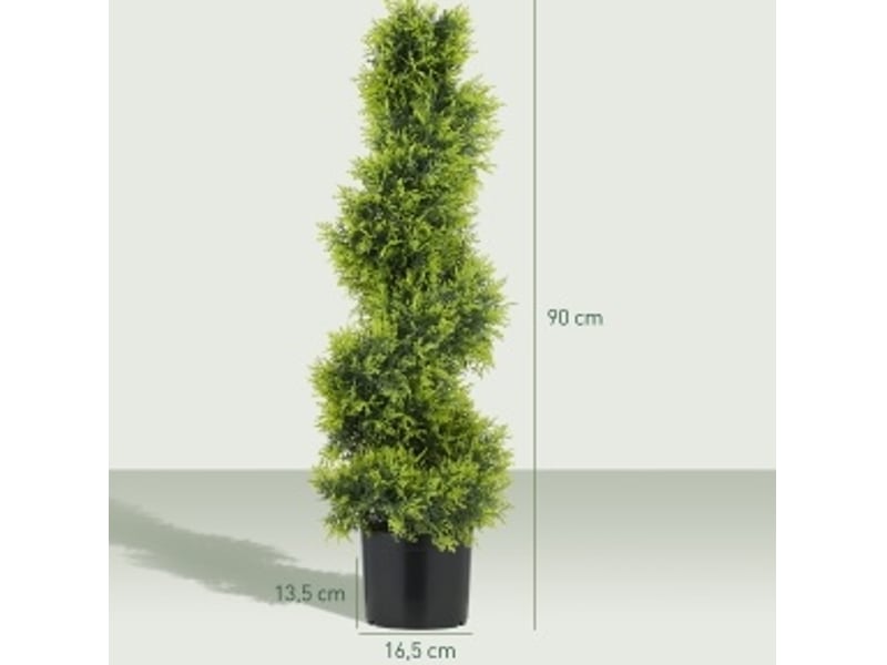  Cyprès artificiel 90 cm en spirale vert  - Conforama E