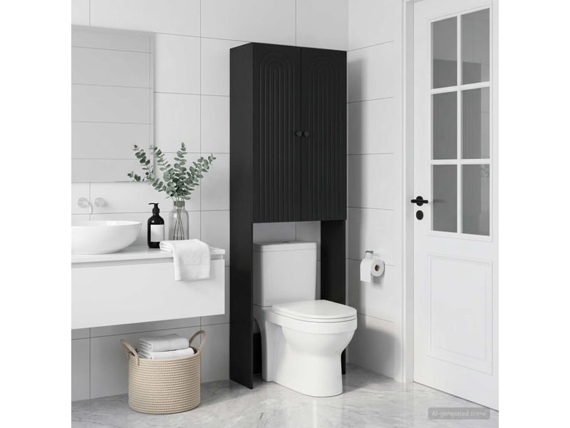  Armoire de toilette alkmaar noir 66x25.5x190 cm  - Conforama C