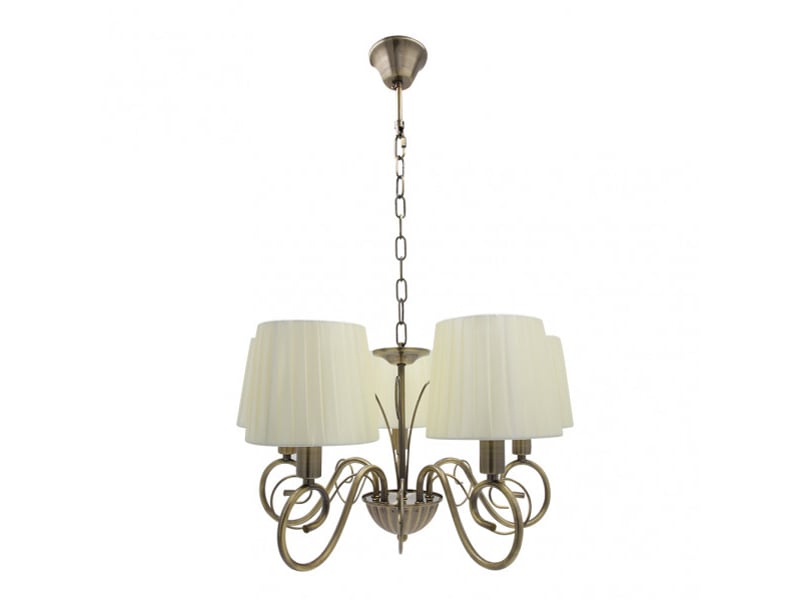  Fabrilamp amsterdam, lampe classique, 5xe14, cuir, 45-89 x 45 x 45 cm 155155014 - Conforama A