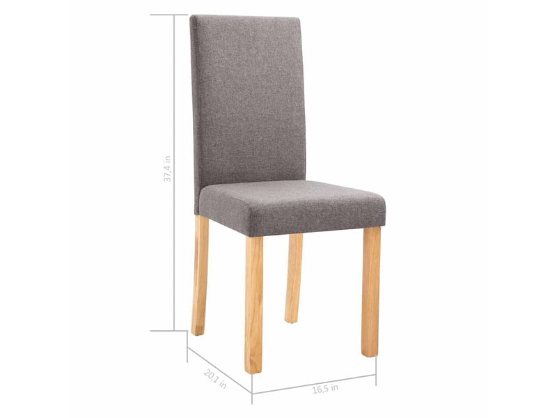  Vidaxl chaises à manger lot de 4 taupe tissu  - Conforama C
