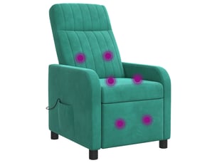 Fauteuil relax manuel VIDAXL Velours bleu