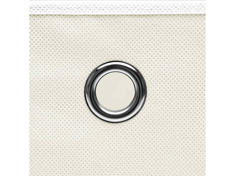  Boîtes de rangement 10 pcs blanc 32x32x32 cm tissu  - Conforama D