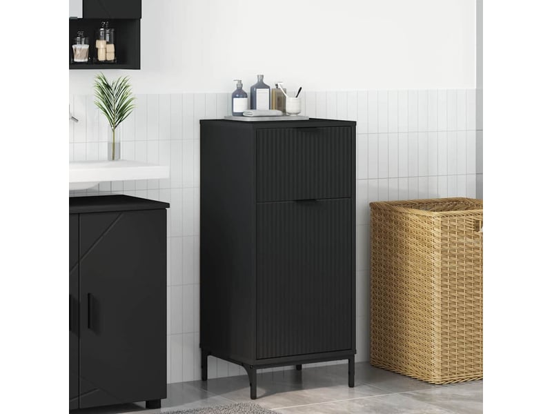  Cabinet de salle de bain, armoire salle de bain avec tiroir noir 39,5 x 36 x 88 cm cf65230  - Conforama B