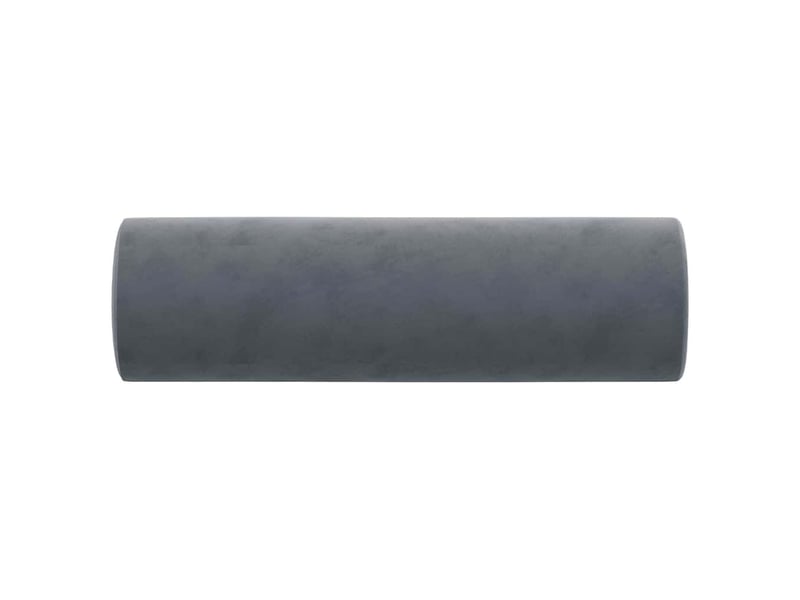  Lot de 2 coussins décoratifs gris foncé ø15x50 cm velours cf60871  - Conforama D