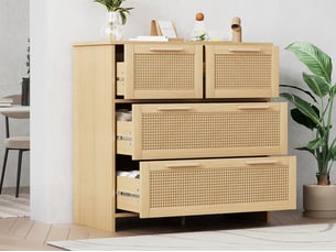 Buffet 0 porte(s) 4 tiroir(s) BGSRYAO - 80 cm coloris marron