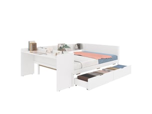 Lit combiné 140x200 cm MODENUIT coloris blanc