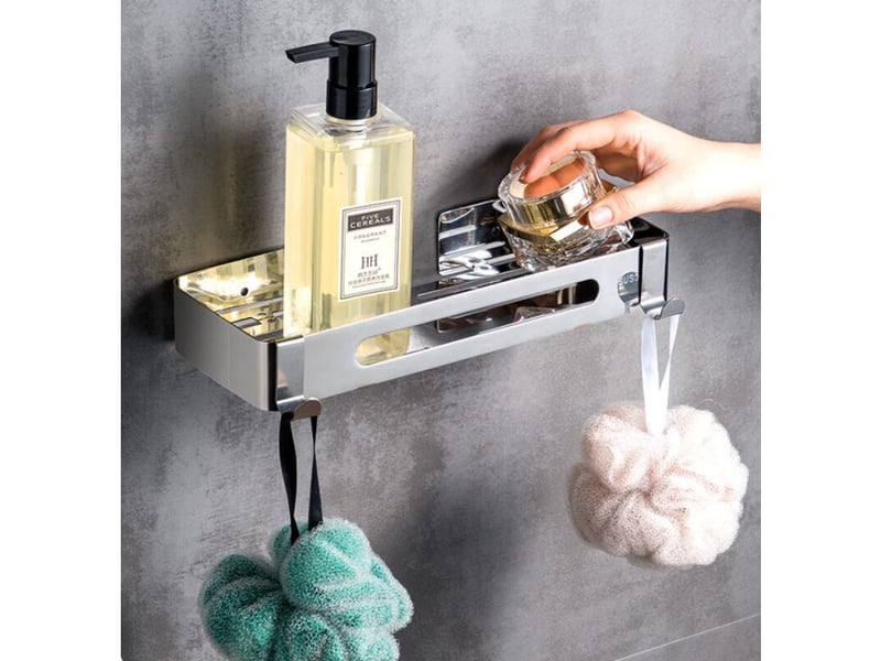 Enowelir crochet porte serviette salle de bain support murale cuisine acier inoxydable sus304 or brossé - Conforama D