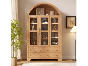 Buffet 3 porte(s) 4 tiroir(s) <strong>MODENUIT </strong> <strong></strong> - 110 cm coloris naturel