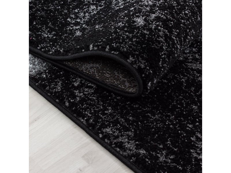 Carre - tapis géométrique à carreaux - noir et gris 200 x 290 cm HAWAII2002901330BLACK - Conforama D