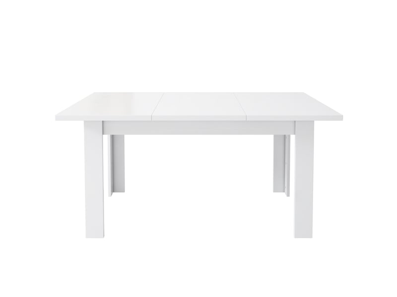  Table à manger rectangulaire 120 x 70 cm – blanche – rangement intégré, style moderne et gain de place  - Conforama E