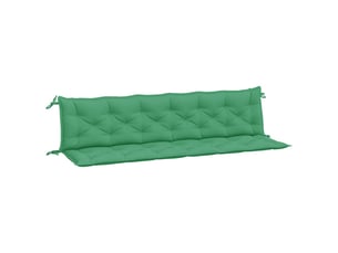 Lot de 2 coussins de banc jardin, coussins d'assise vert 200x50x7 cm tissu oxford cf58749