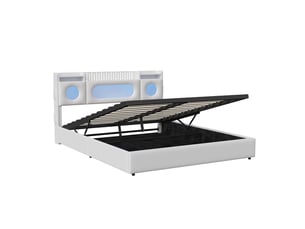 Lit coffre 160x200 cm coloris blanc